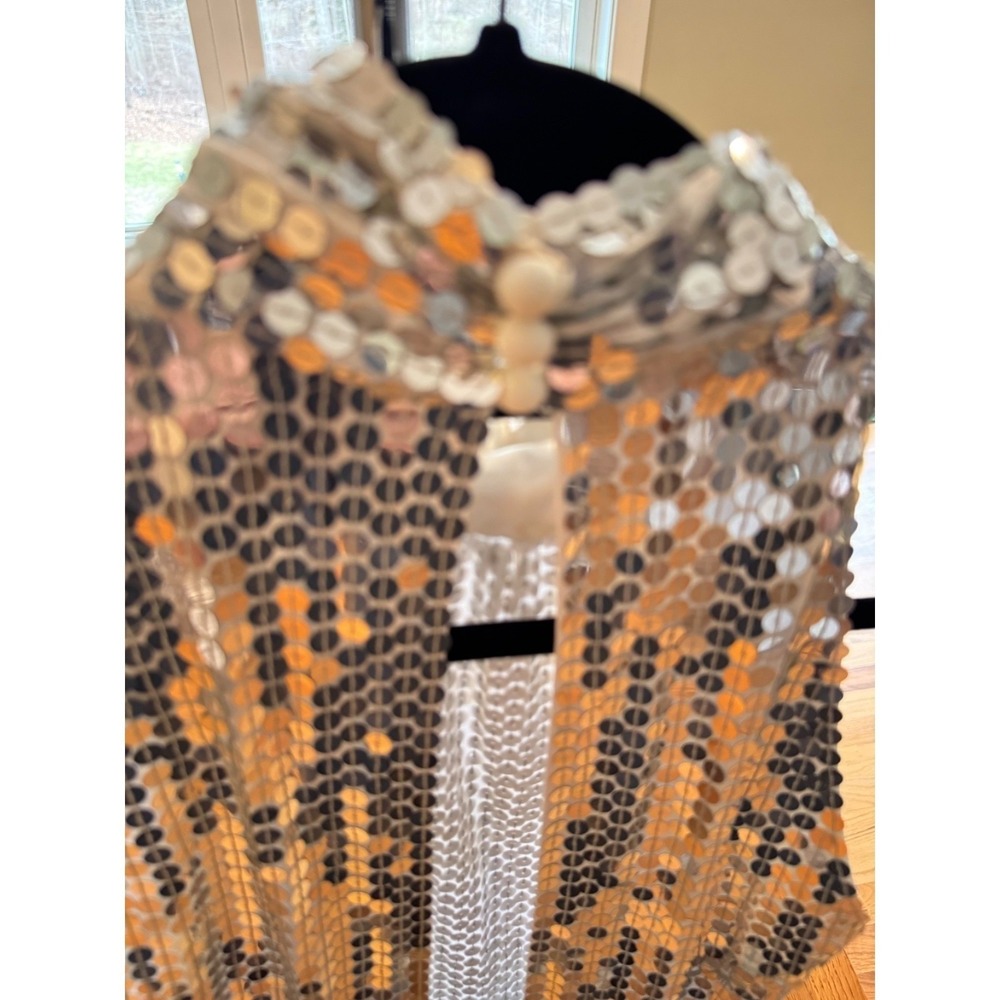 Nite line Lim Choi vintage silver sequins halter sleeveless cocktail dress - Picture 7 of 11
